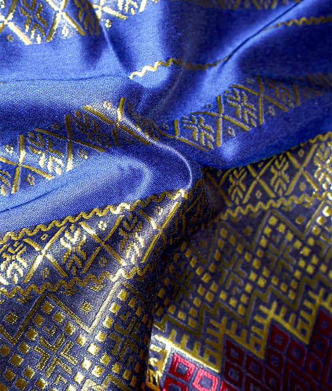 100% poliészter jacquard mintás színes délkelet-ázsiai sarong szövet